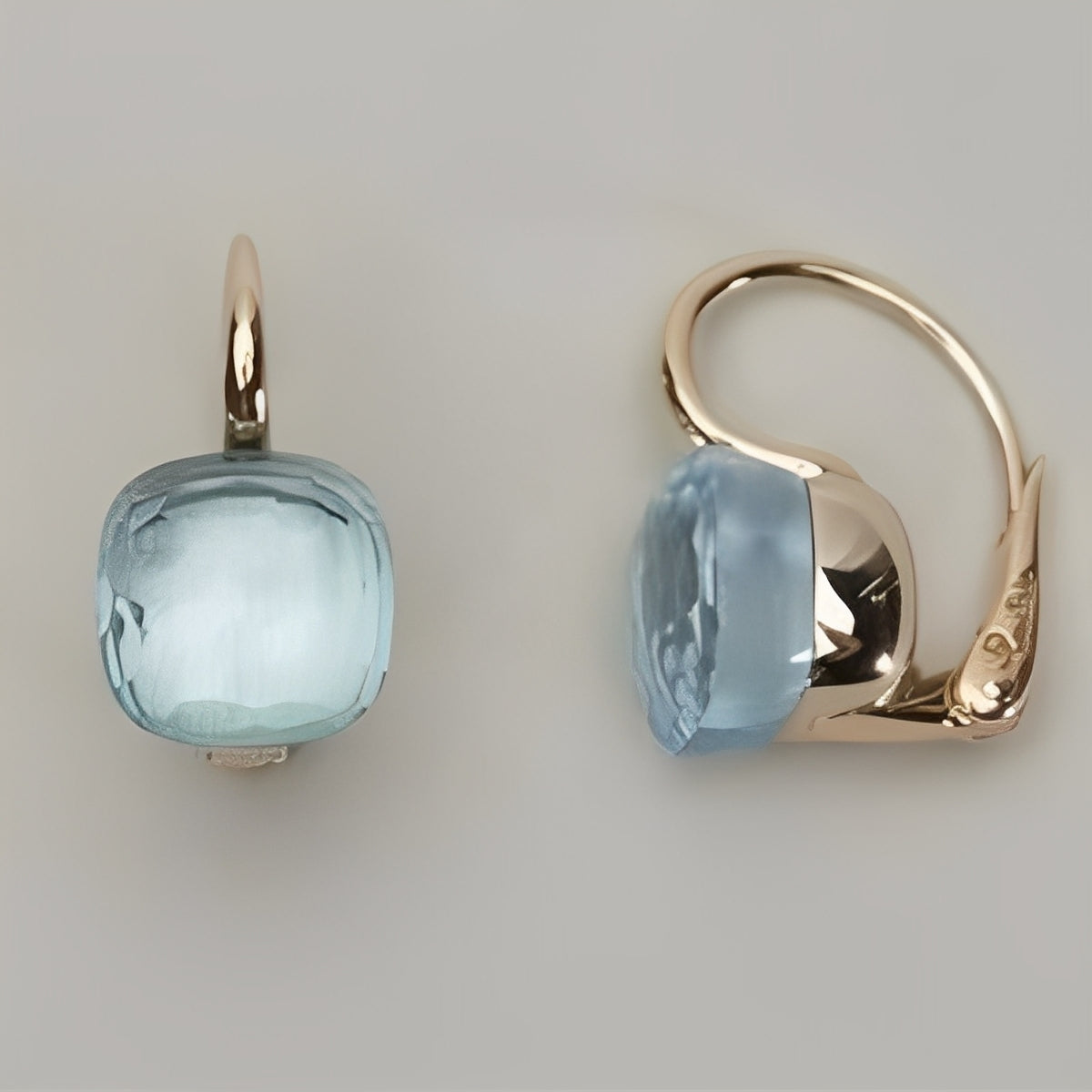 Manon – Pendientes Zircon Azul Vintage