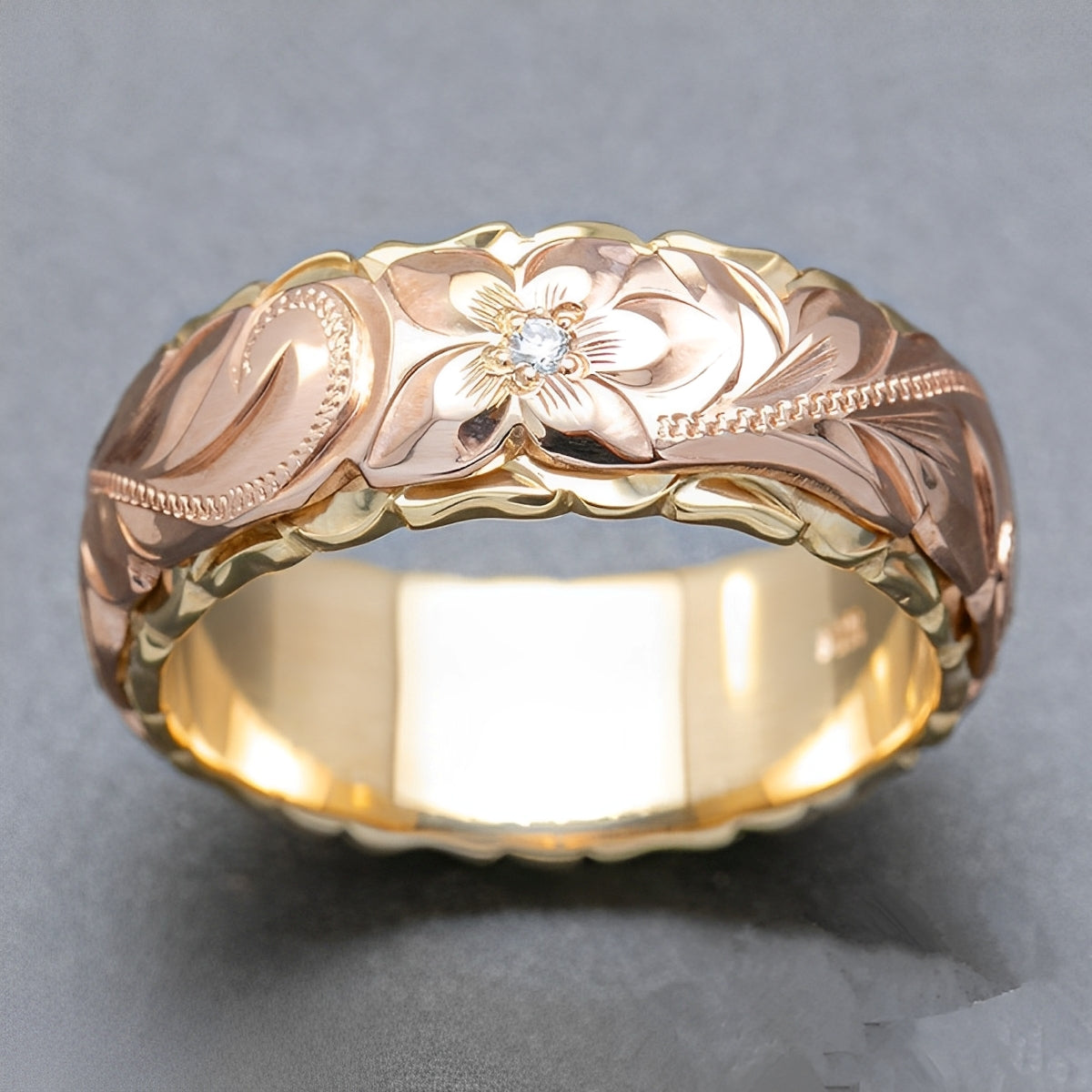 Rosalie – Anillo Vintage Rosa Flor en Oro