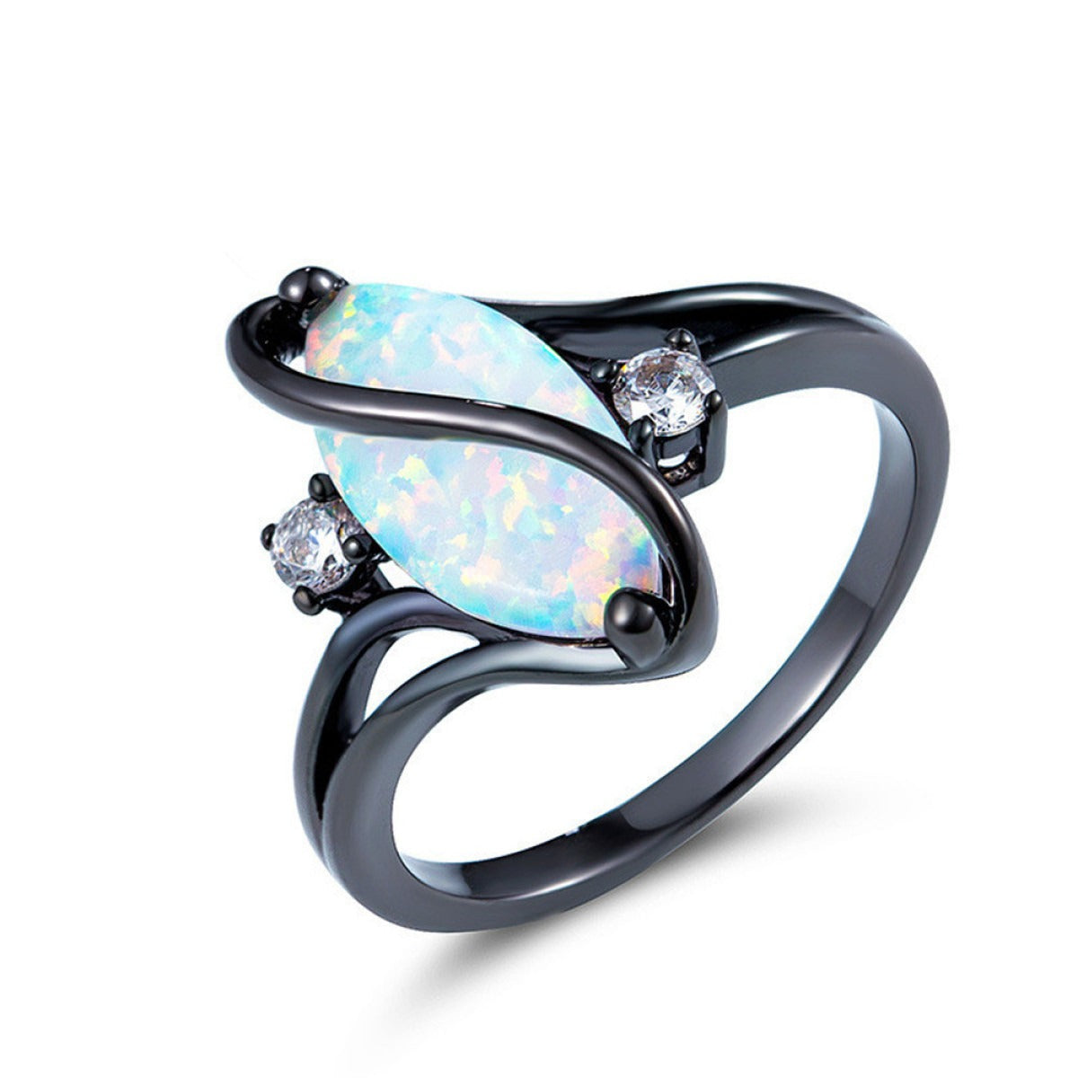 Shuvee – Anillo Ojo de Caballo S Dorado Azul & Negro