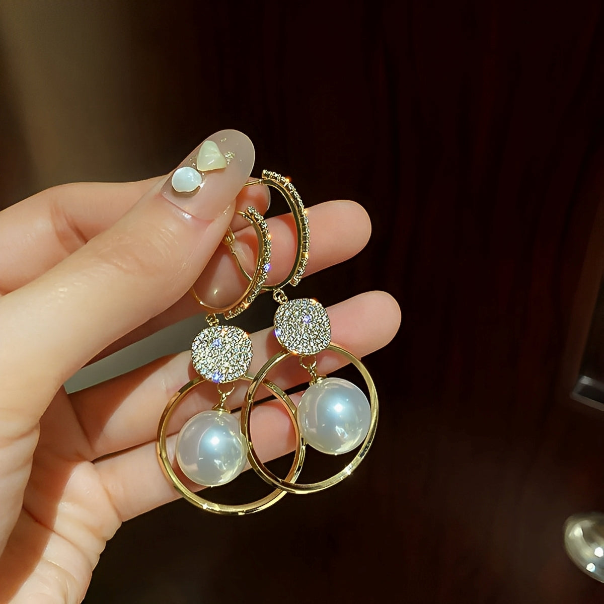 Seraphine – Pendientes Perlas de Cultivo & Circonitas Brillantes