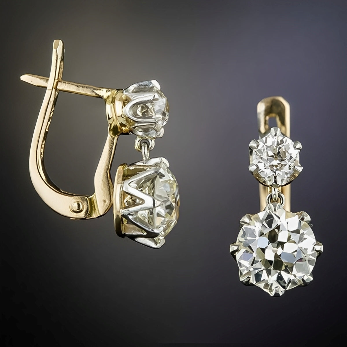 Lianne – Pendientes Vintage Dorados con Circonitas