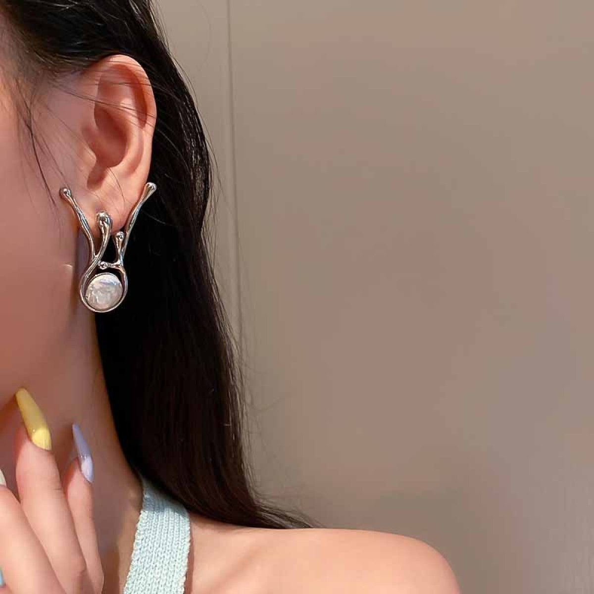 Alice – Pendientes Perlas y Plata