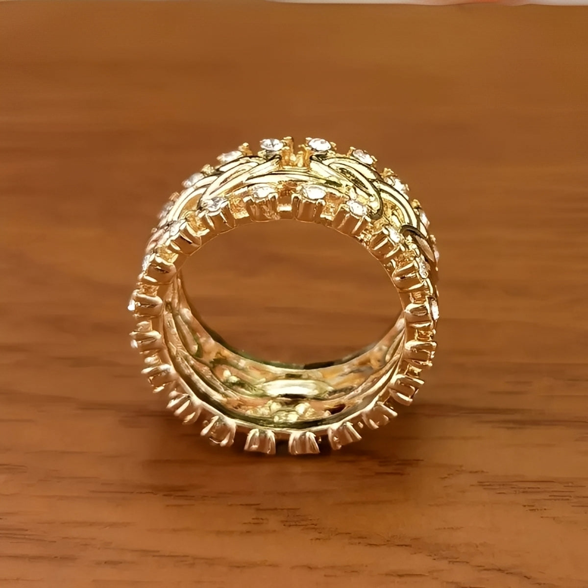 Lydia – Bijou de Oro Trenzado con Zirconia