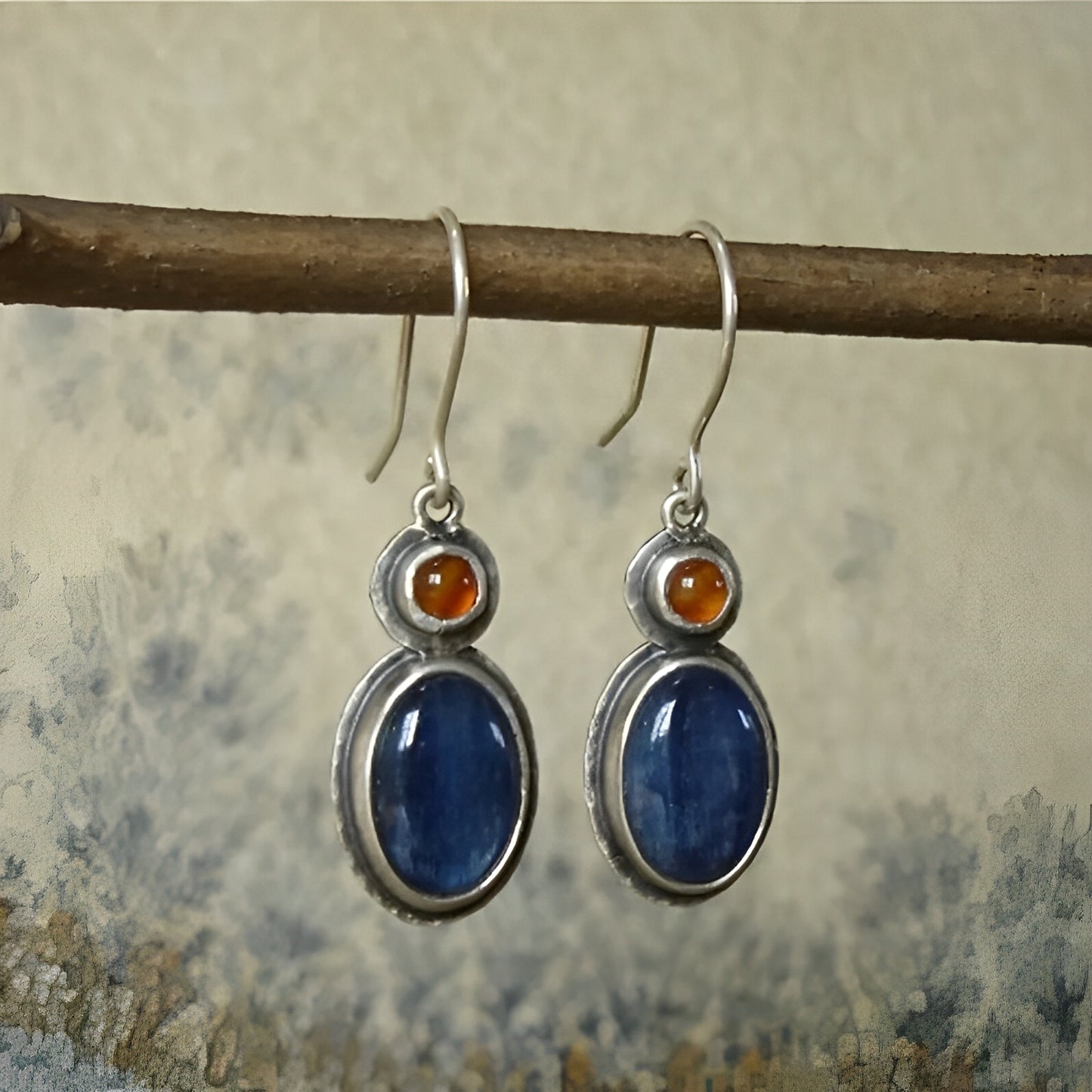 Gwen – Pendientes Vintage con Cristales Azules