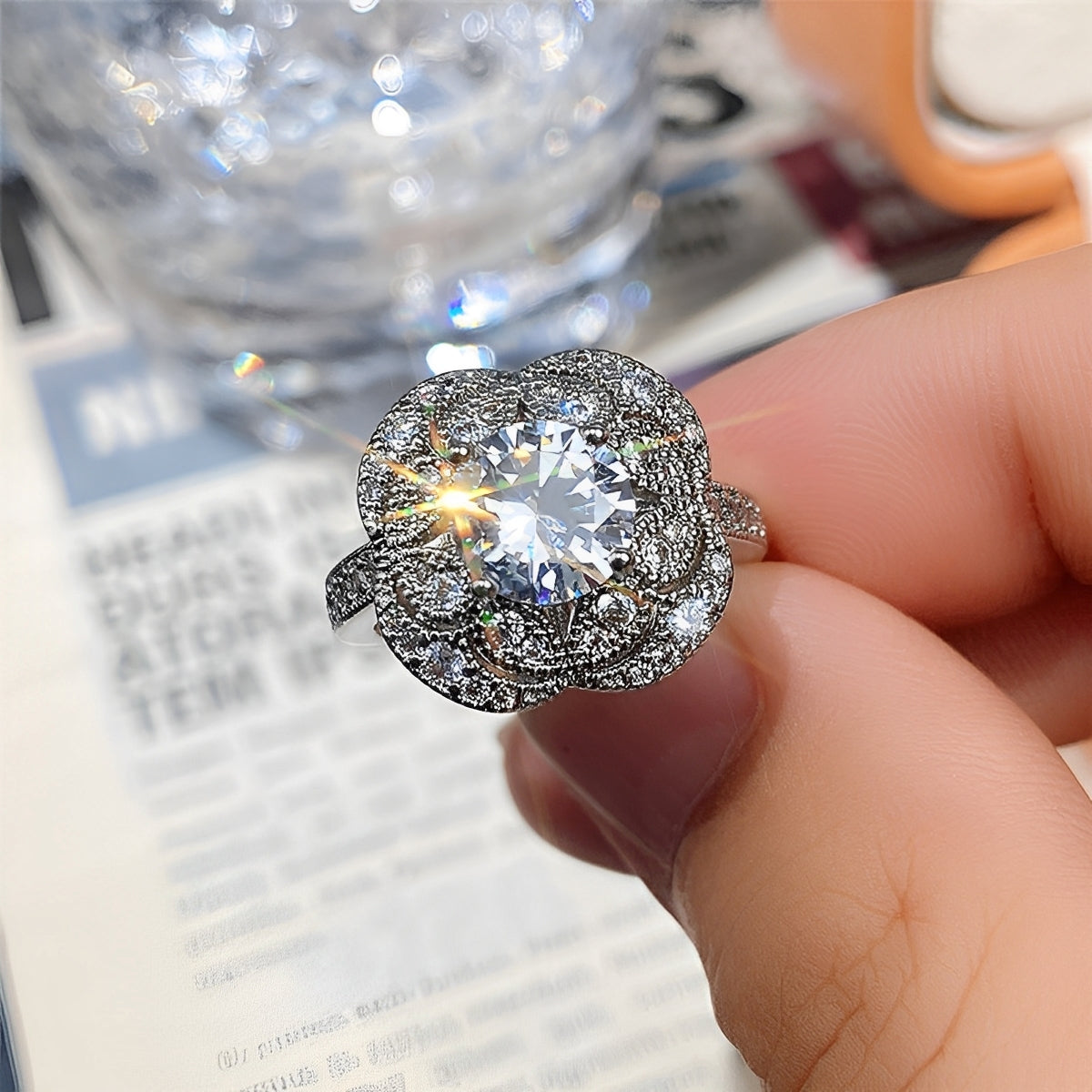 Elva – Anillo Vintage de Plata Brillante