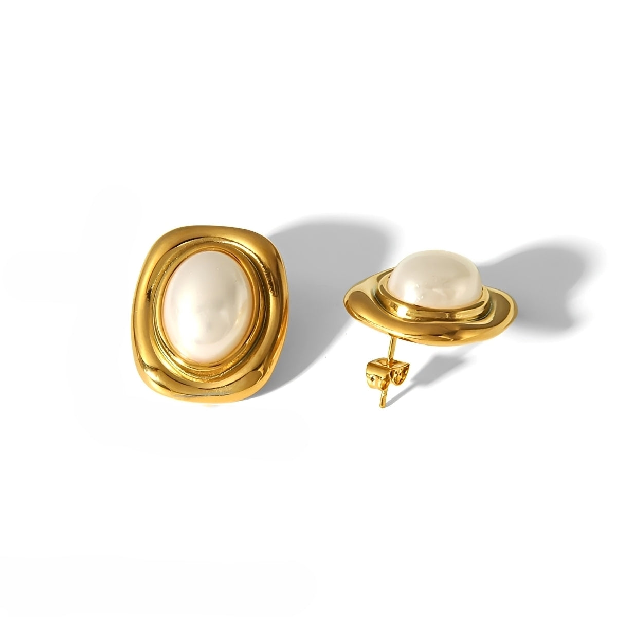 Alessia – Pendientes Vintage Acero Titanio Marrón