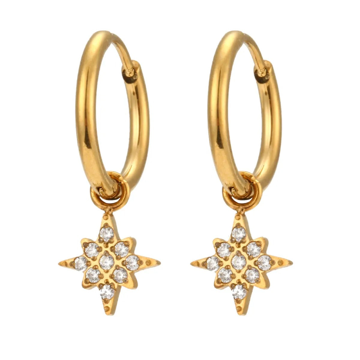 Eira – Pendientes Estrella con Brillo Elegante