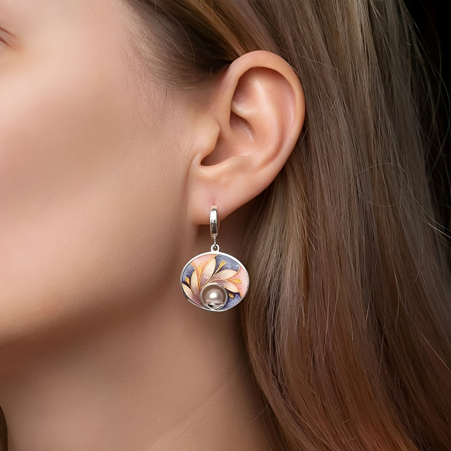 Noemi – Pendientes de Acrílico con Perlas