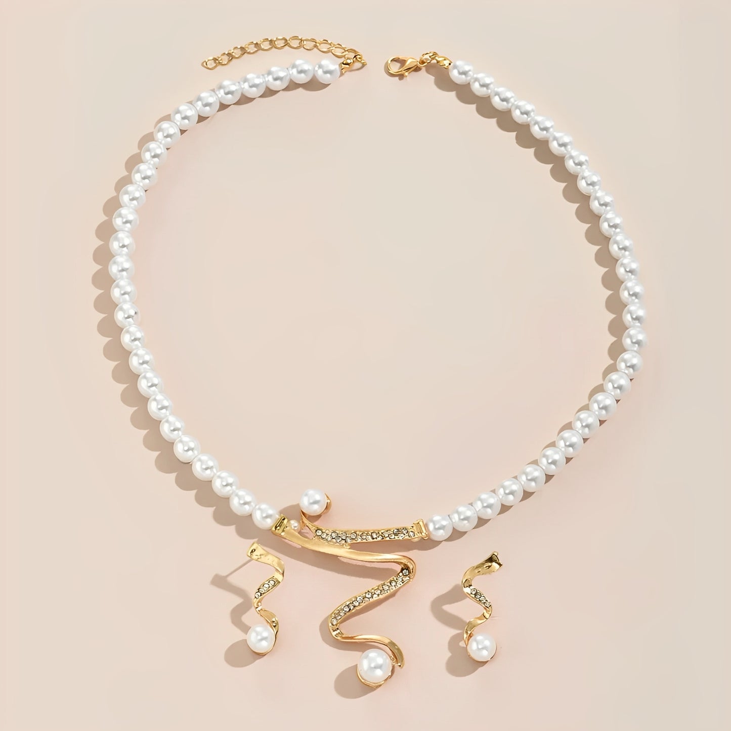 Naomi – Set de Collar y Pendientes con Perlas Naturales