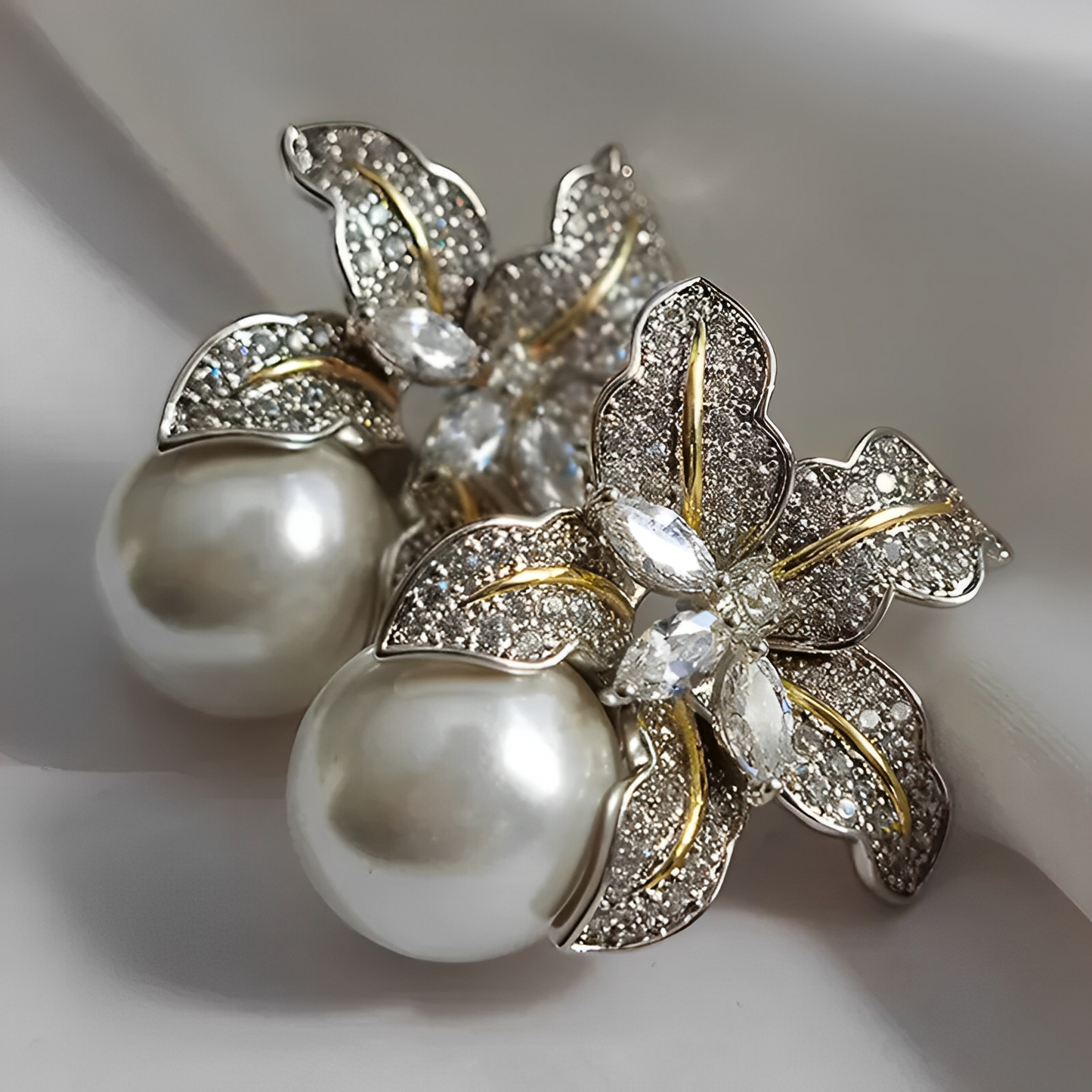 Anemone – Pendientes Elegantes Flor y Perla