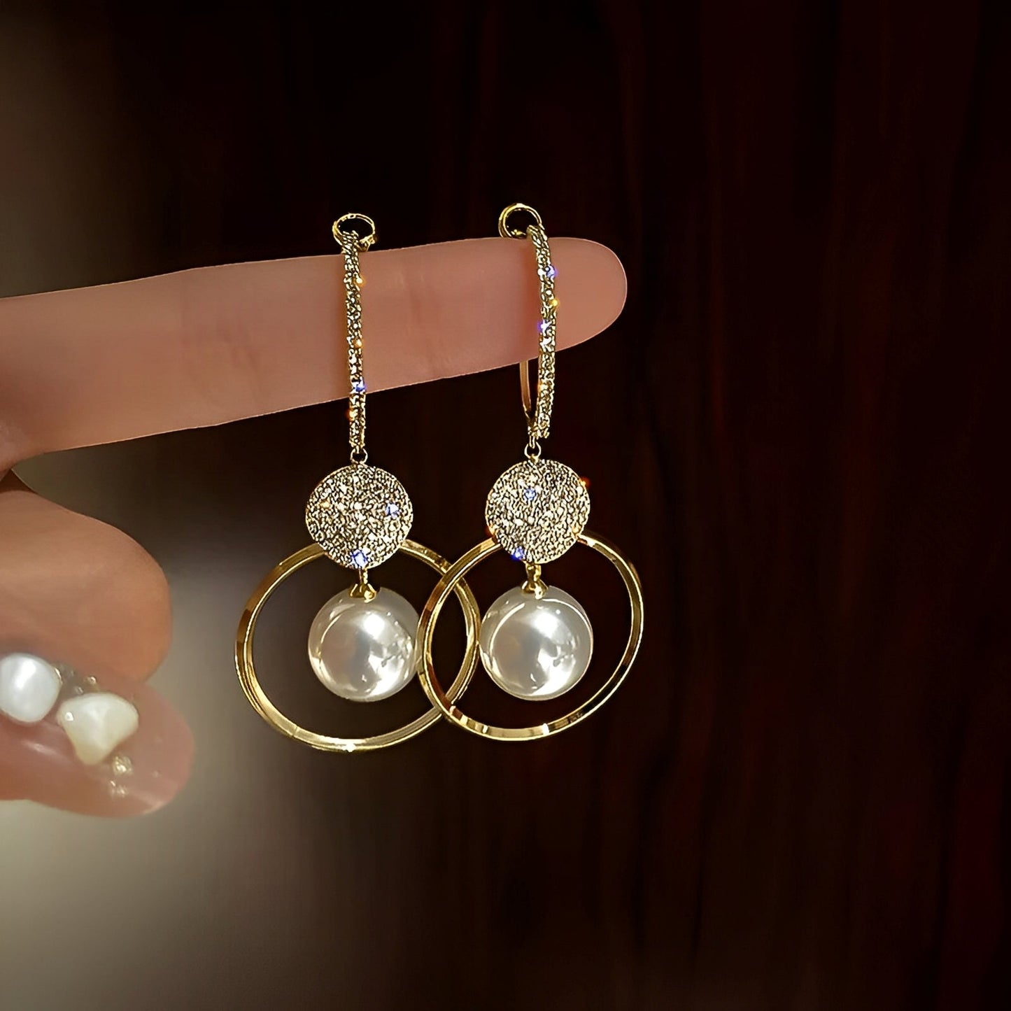 Seraphine – Pendientes Perlas de Cultivo & Circonitas Brillantes