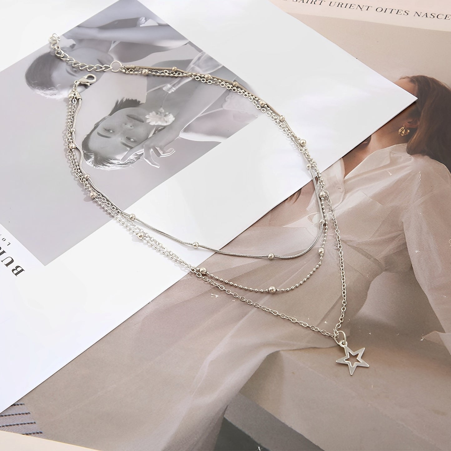 Elly – Collar Vintage de Plata con Estrella
