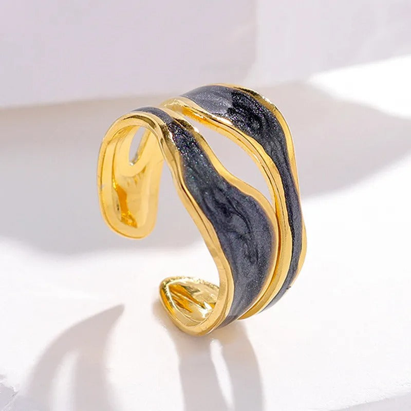 Elina – Anillo Vintage en Oro Blanco Elegante