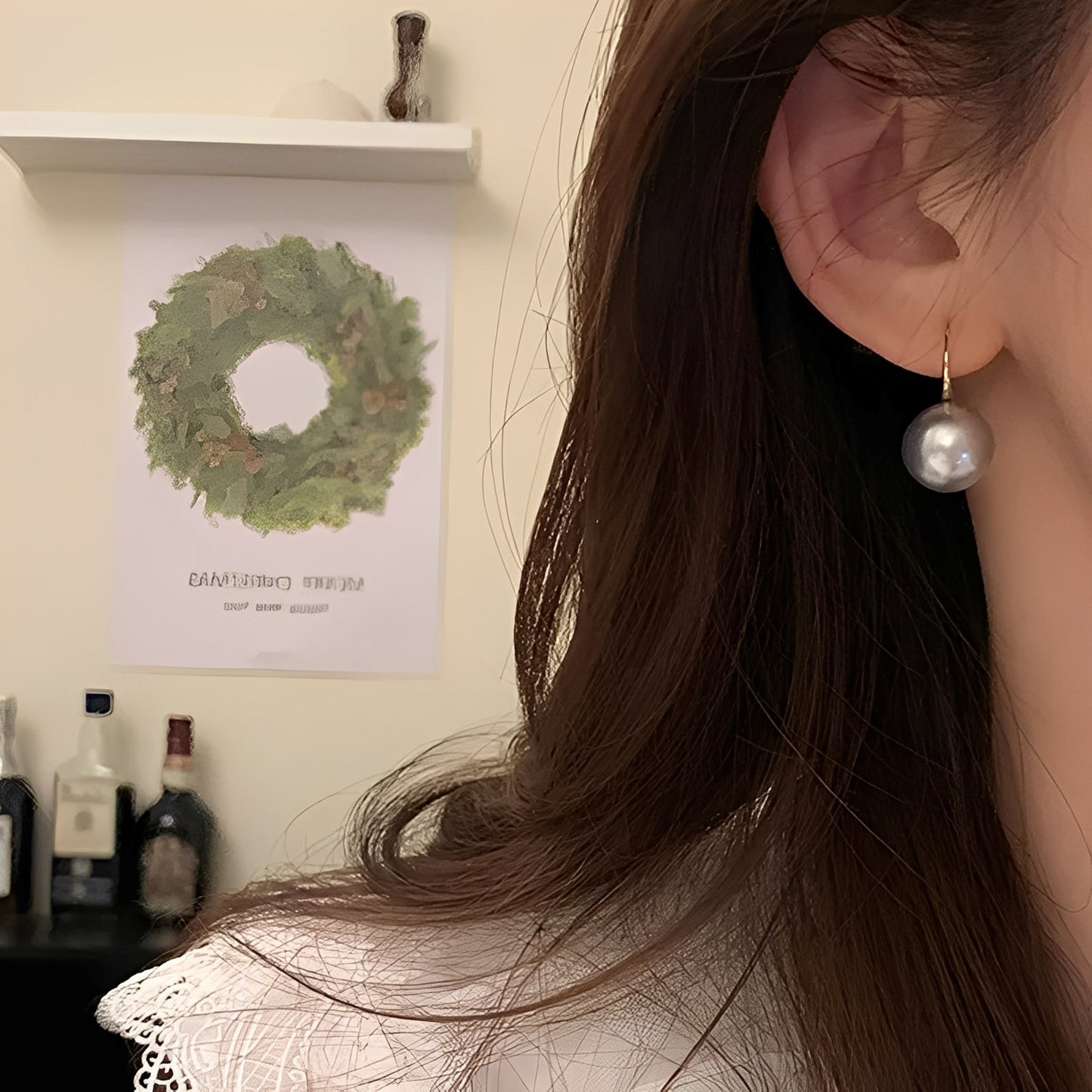 Amira – Pendientes de Oro & Perlas Negras