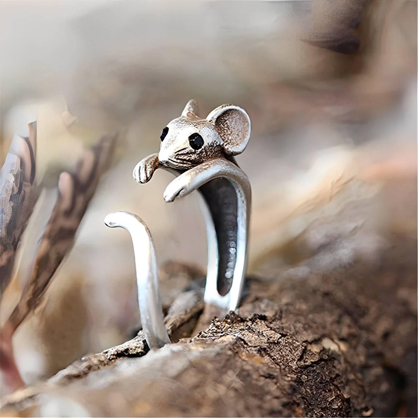 Giselle – Anillo Plata Vintage Ratón