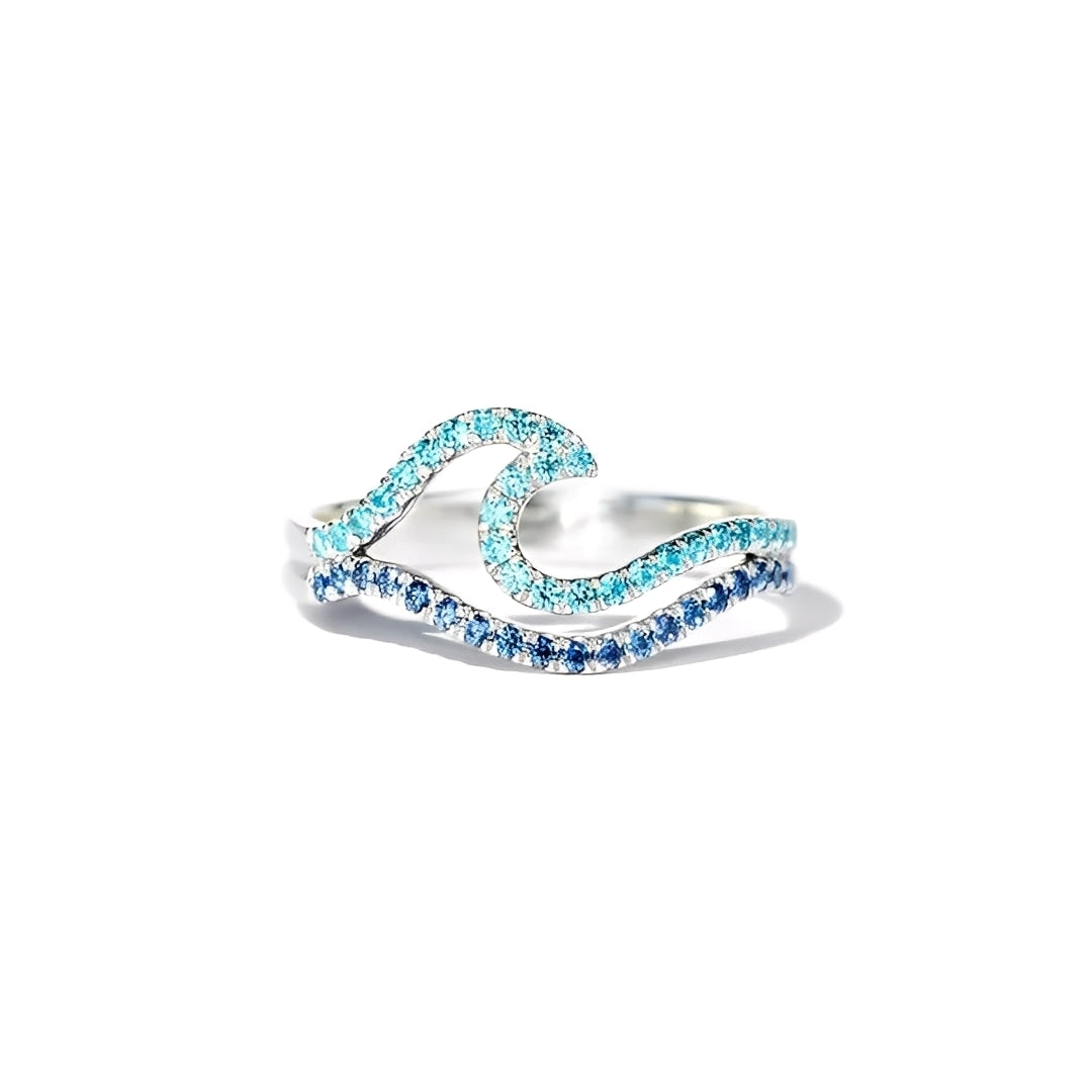 Daphnie – Anillo Ola en Ópalo Luminoso