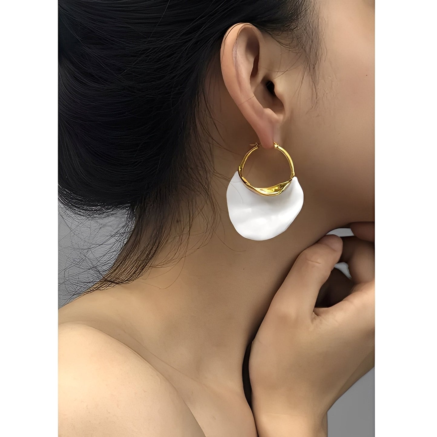 Trixie – Boucles de Oreilles Vintage en Or Blanco