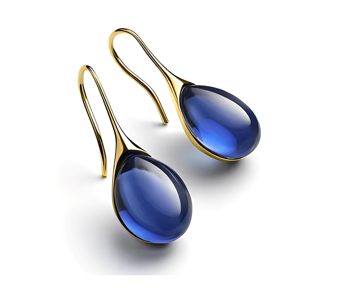 Marion – Pendientes Vidrio Oliva Retro