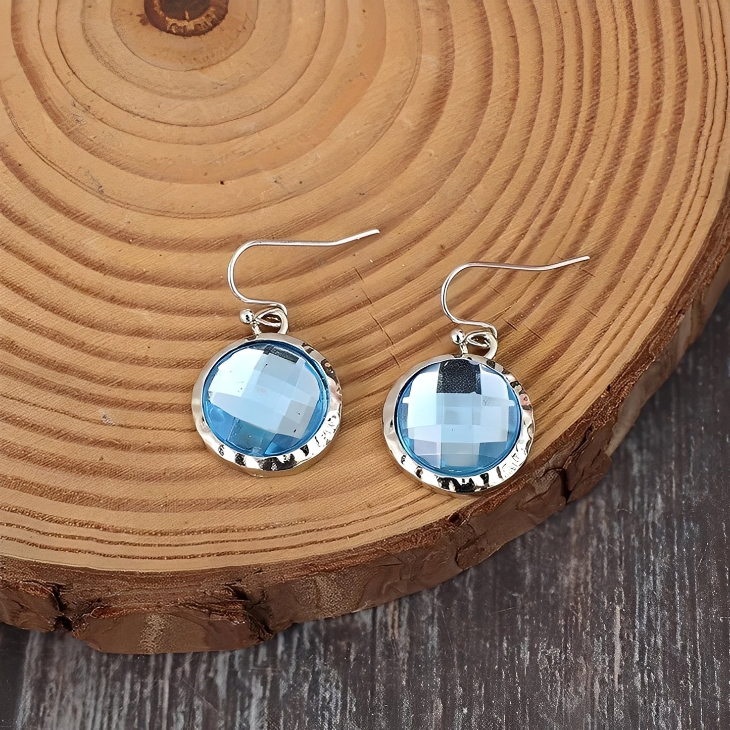 Azura – Pendientes Cristales Azules Vintage