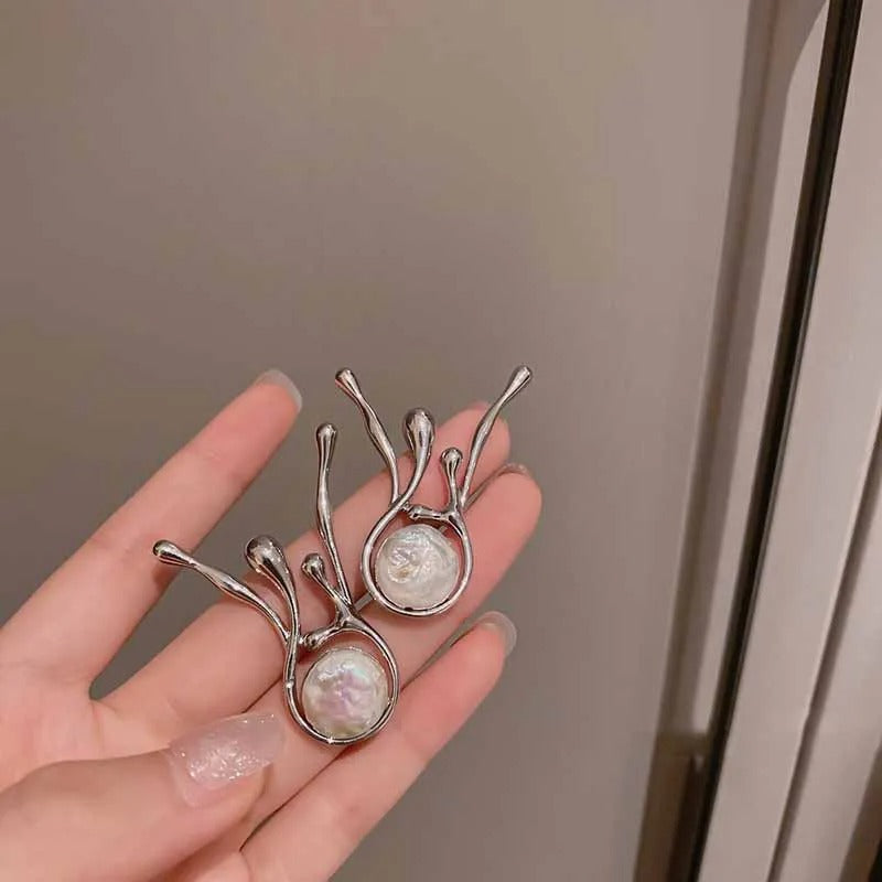 Alice – Pendientes Perlas y Plata