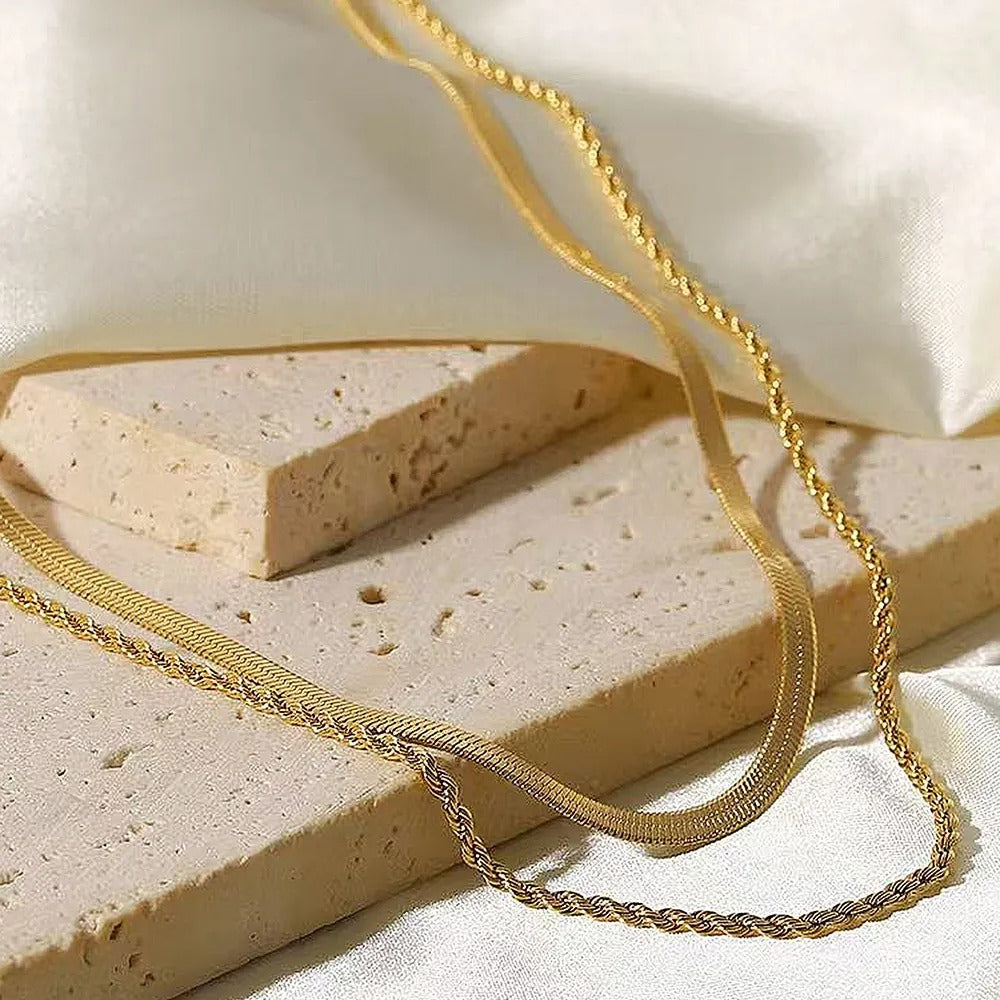 Yandi – Collar Doble Fila Dorado