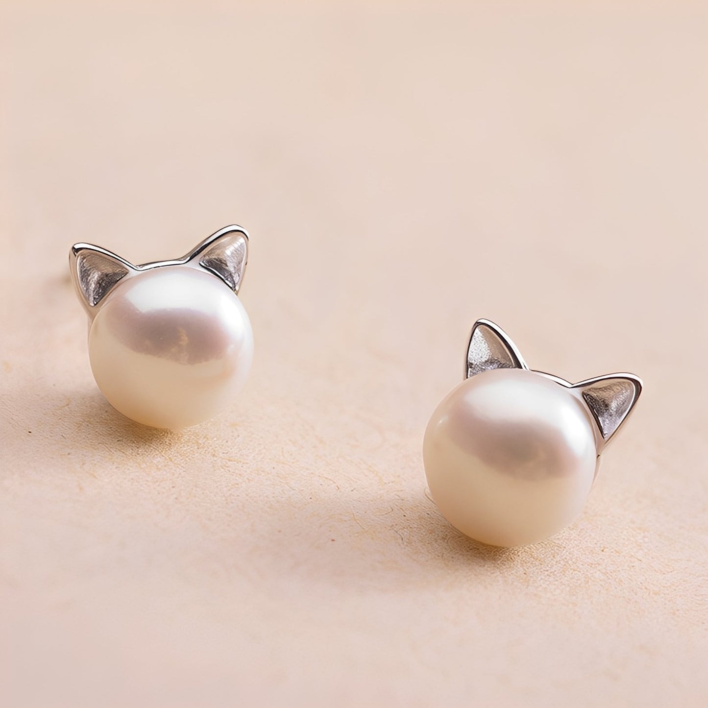 Nori – Bisutería de Gatitos y Perlas de Plata