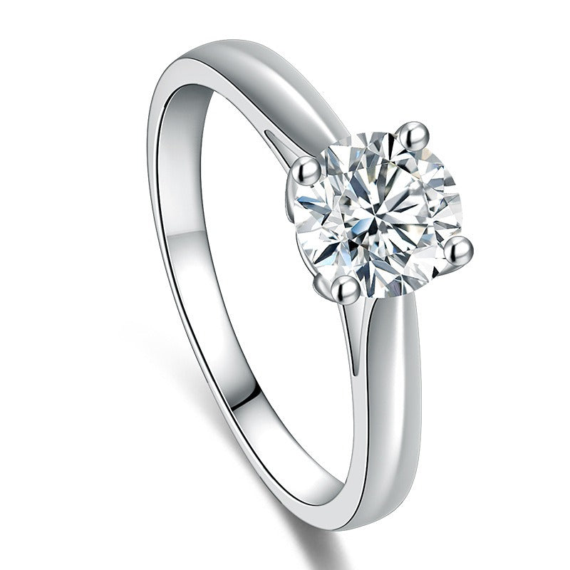 Ashley – Anillo de Boda Elegante con Diamante Simulado