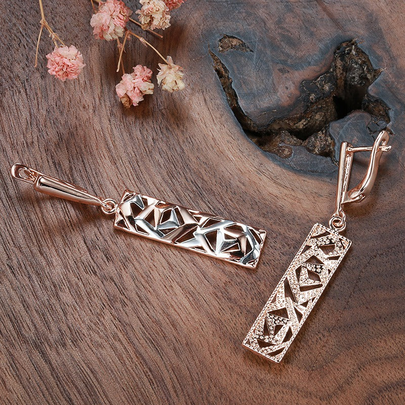 Vivelle – Rectángulos Minimalistas en Oro & Plata