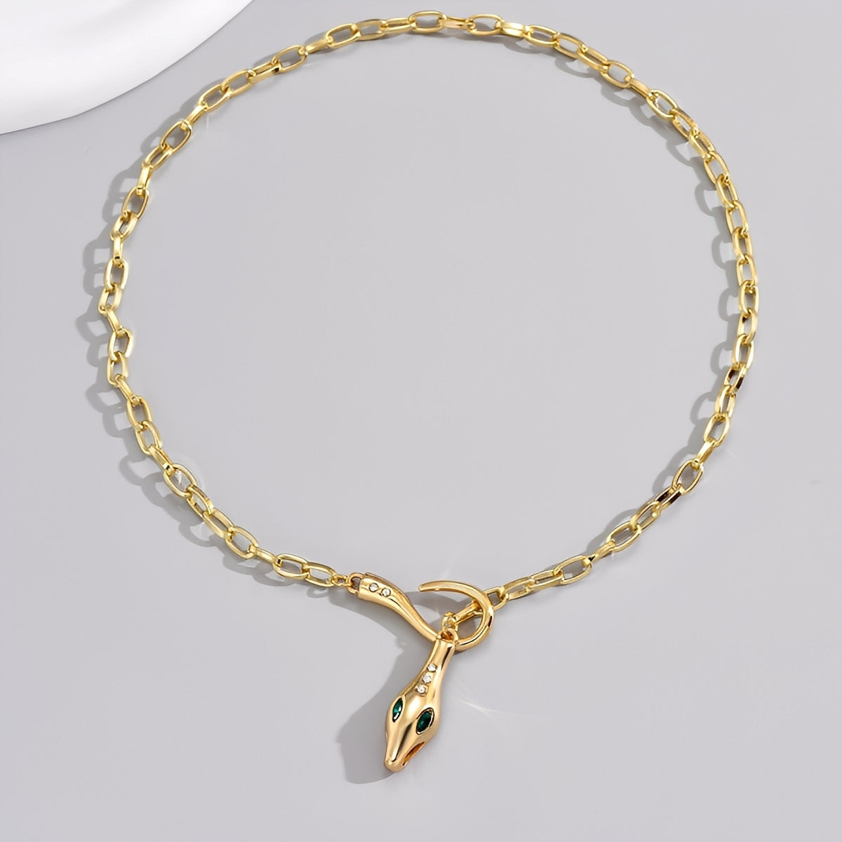 Celia – Collar Cadena Serpiente con Strass