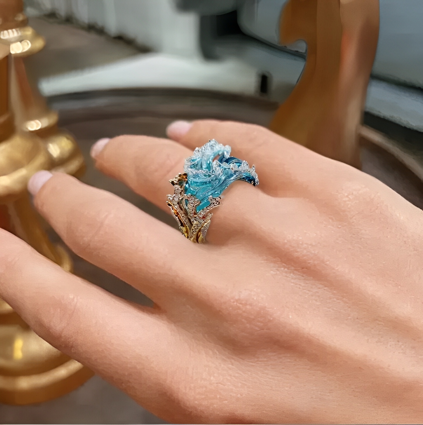 Moana – Anillo Dorado Inspirado del Océano