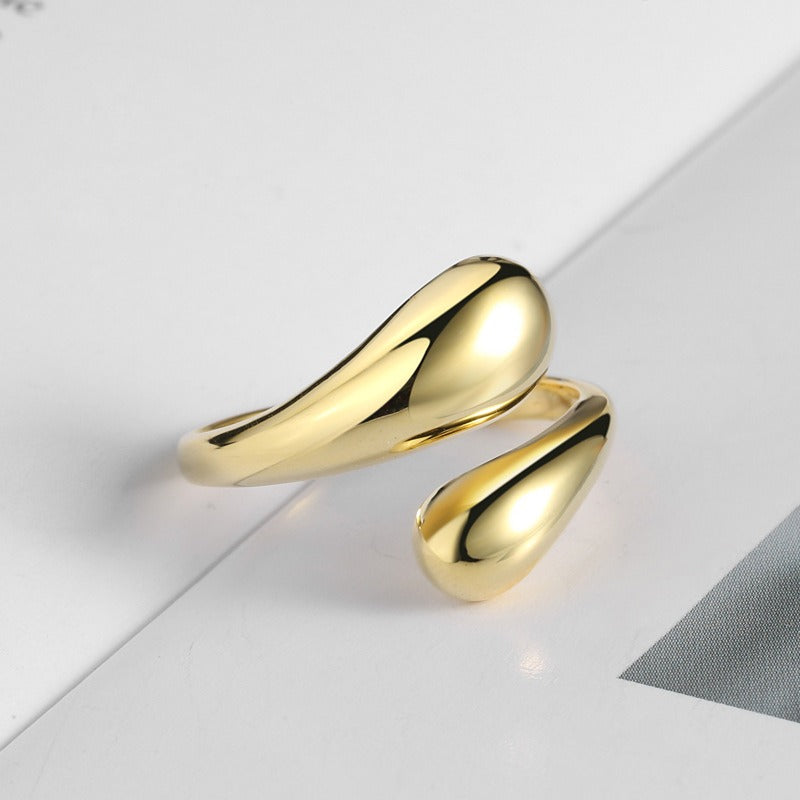 Willow – Anillo Gota Envolvente Dorado