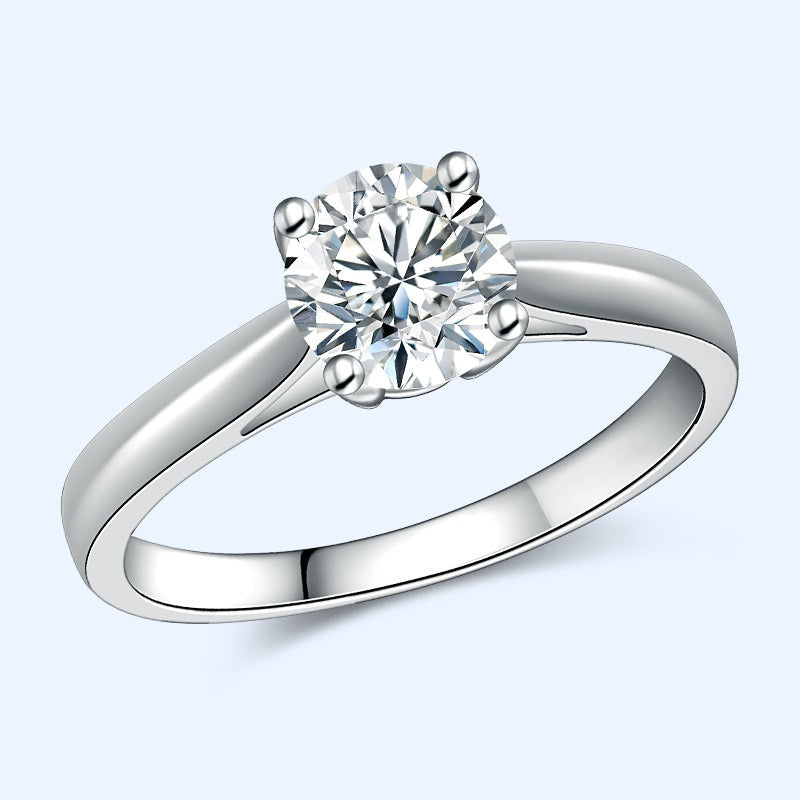 Ashley – Anillo de Boda Elegante con Diamante Simulado