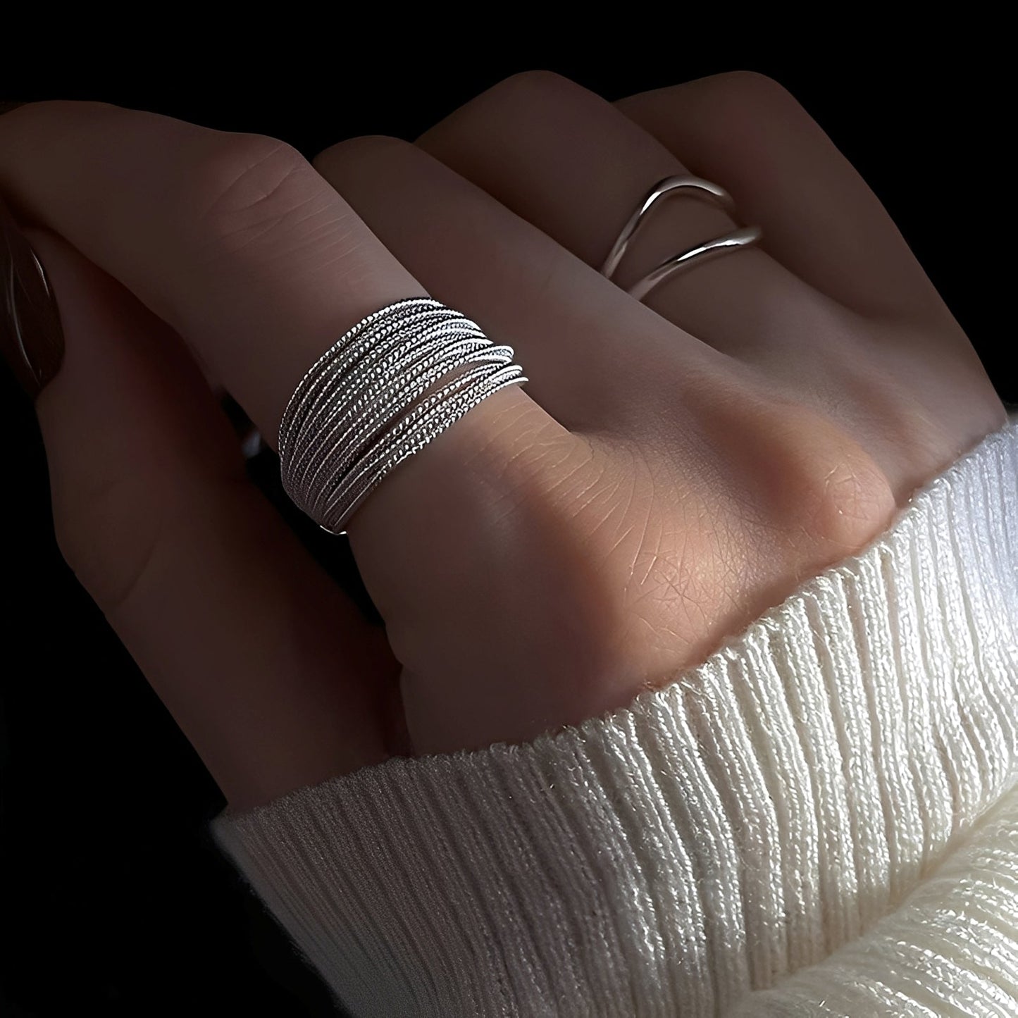 Miley – Anillo Plata Superpuesta