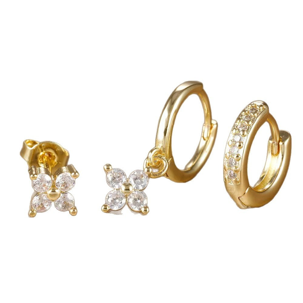 Mariana – Set de Tres Pendientes con Zirconia