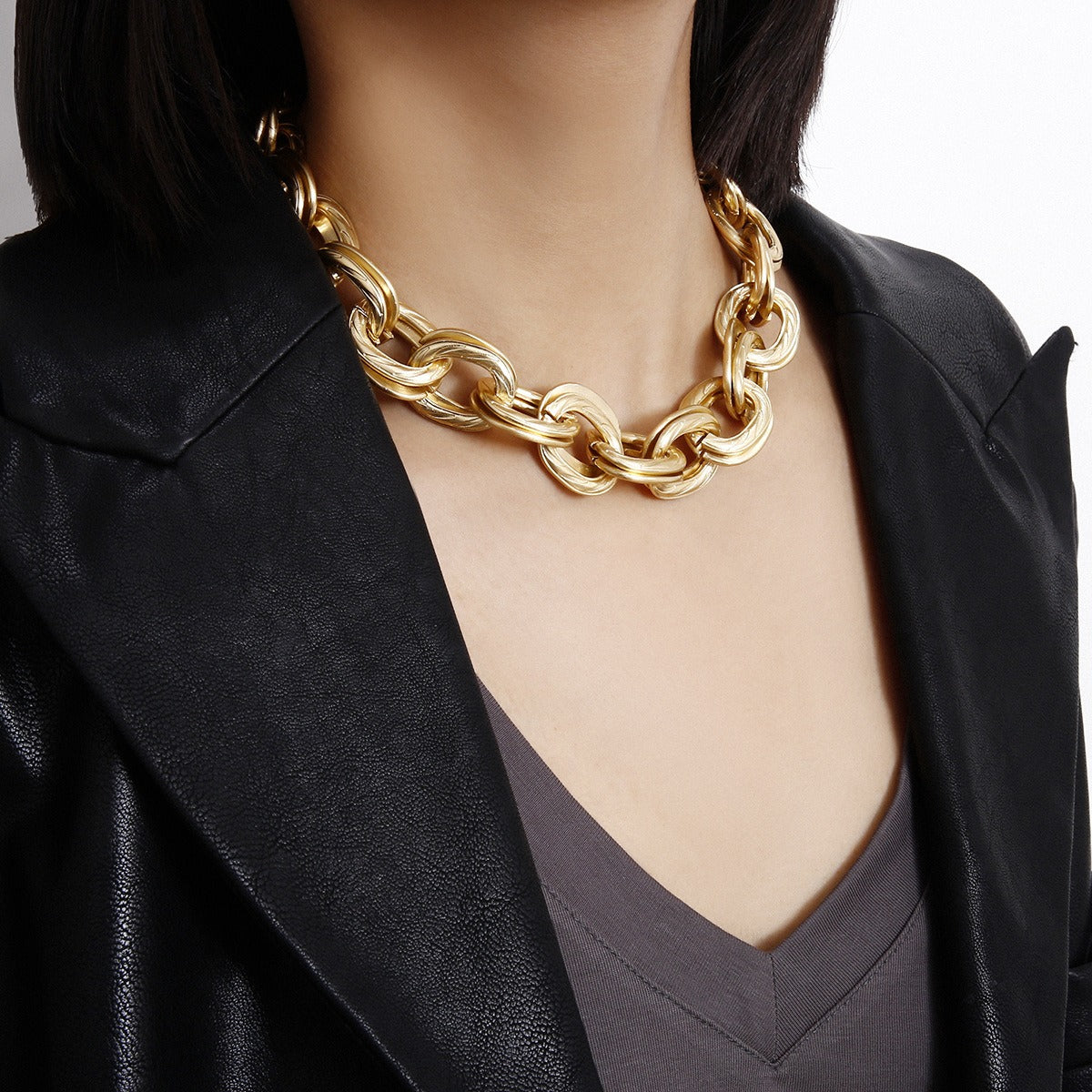 Alessia – Collar Eslabones Gruesos Dorado