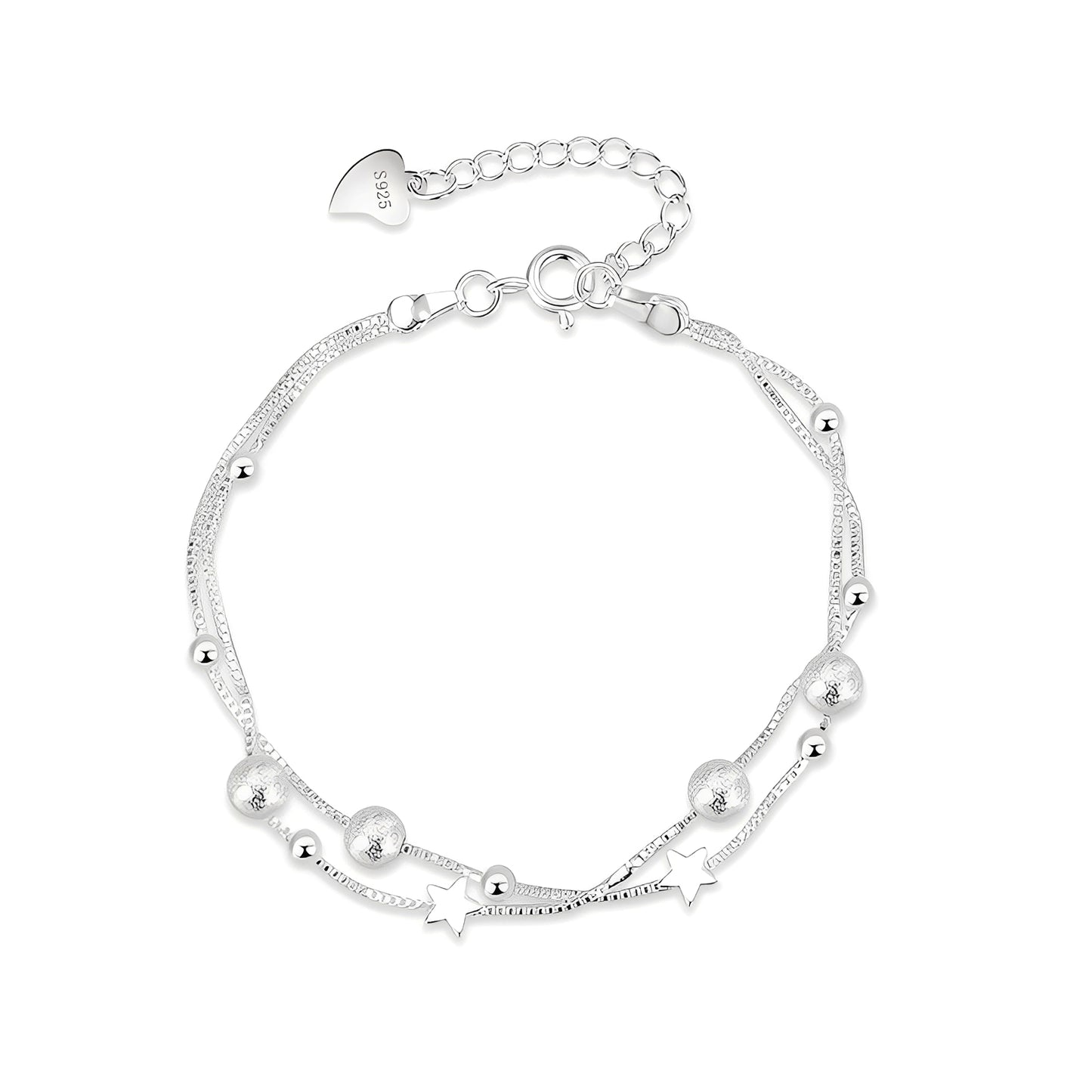 Alira – Pulsera Doble Estrella Elegante