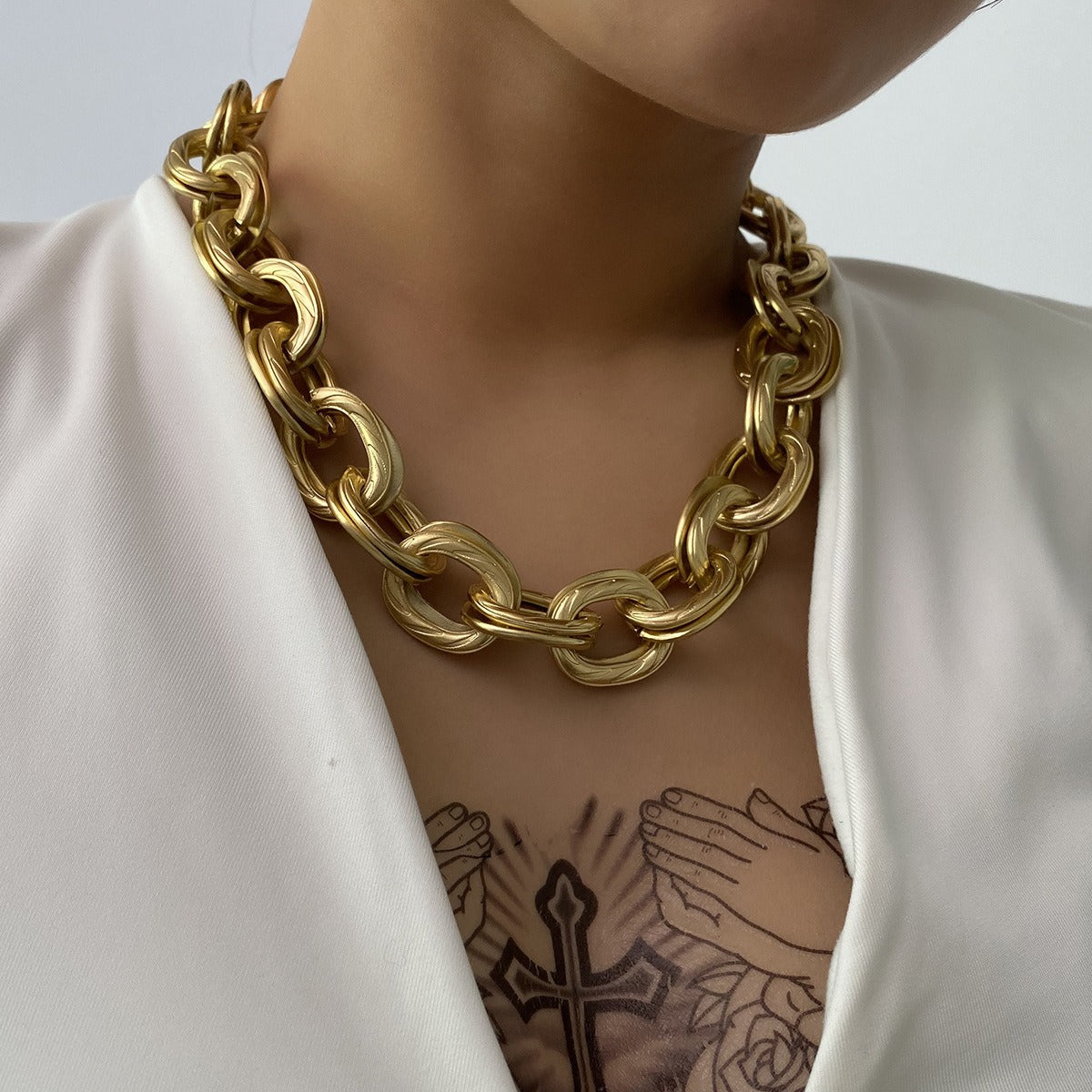 Alessia – Collar Eslabones Gruesos Dorado