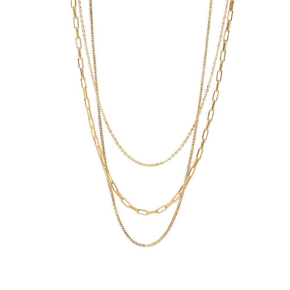 Zarah – Collar Dorado de 3 Filas