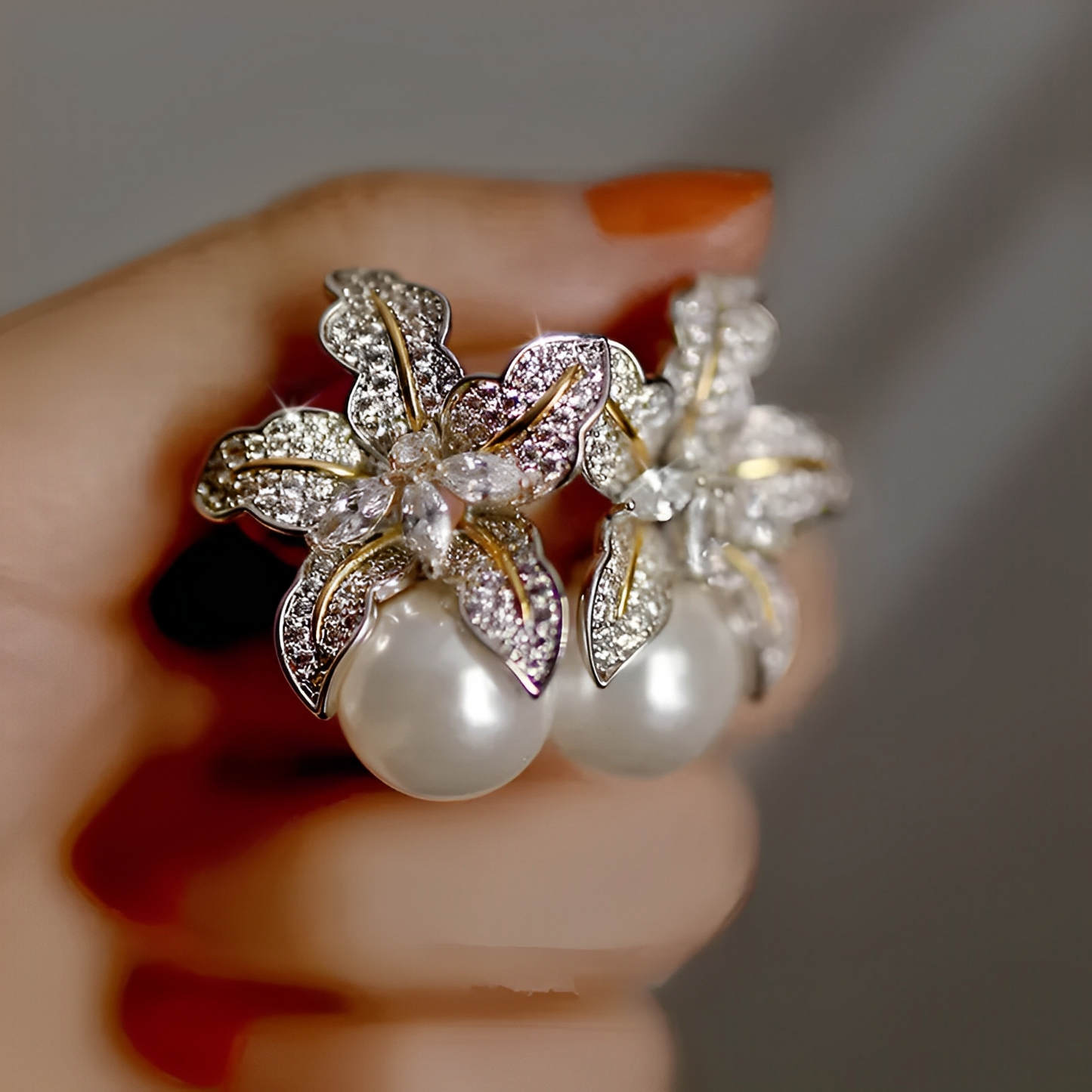 Anemone – Pendientes Elegantes Flor y Perla