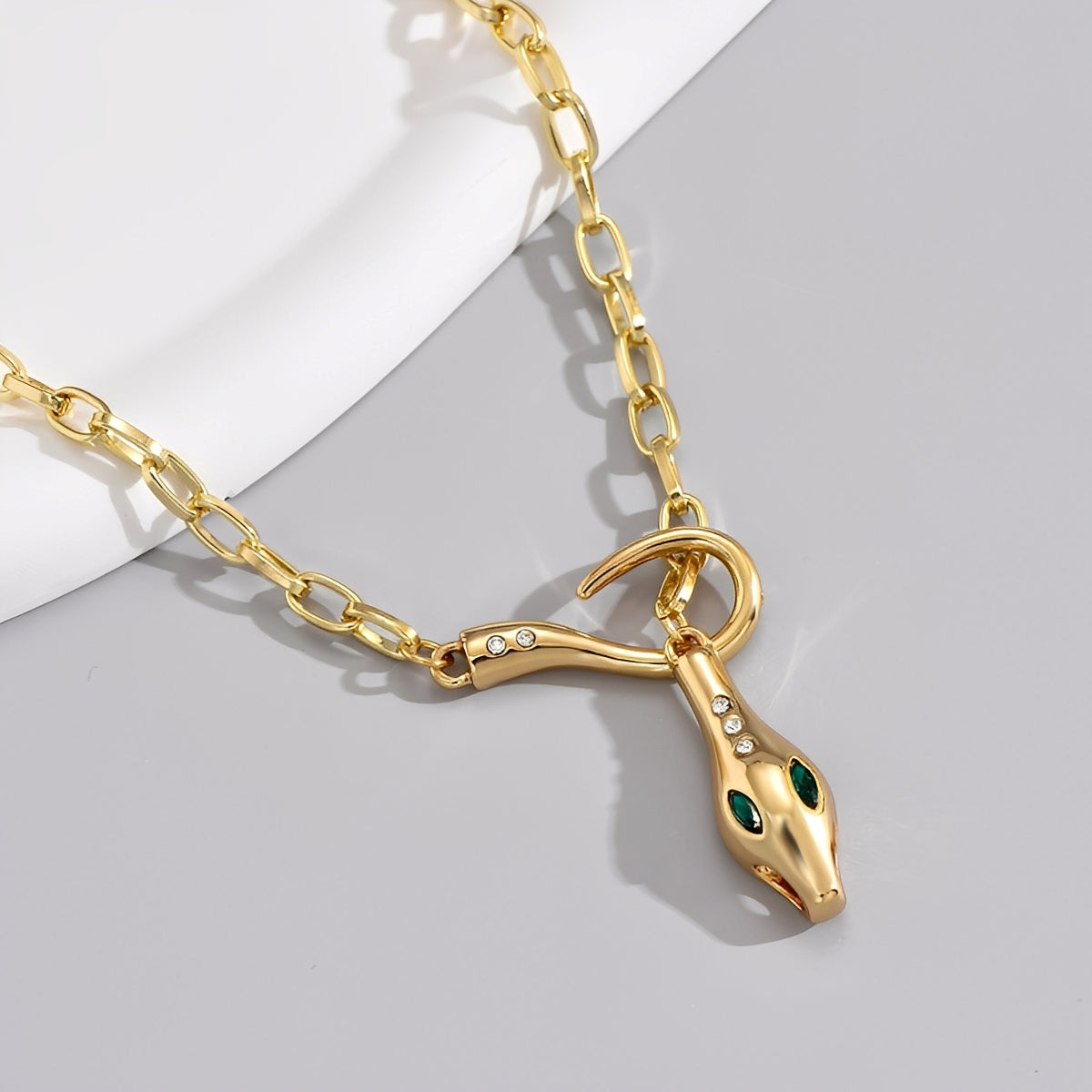 Celia – Collar Cadena Serpiente con Strass
