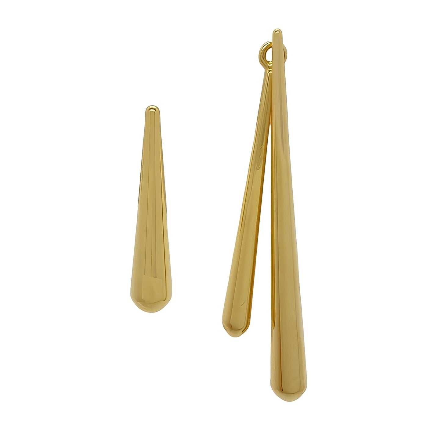 Hapi – Pendientes Gota de Agua Dorados Asimétricos