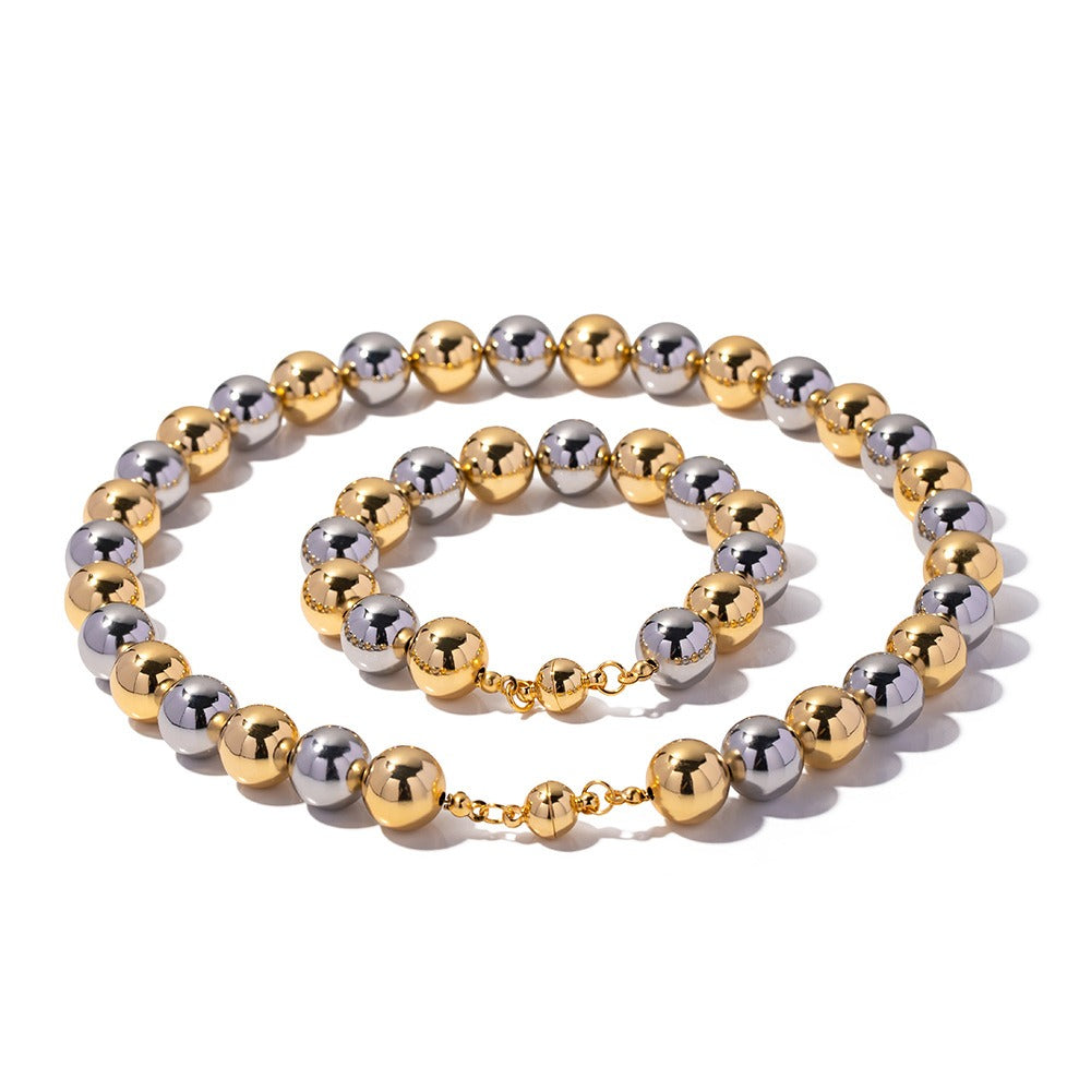 Riva – Conjunto Collar y Pulsera con Cuentas Elegante