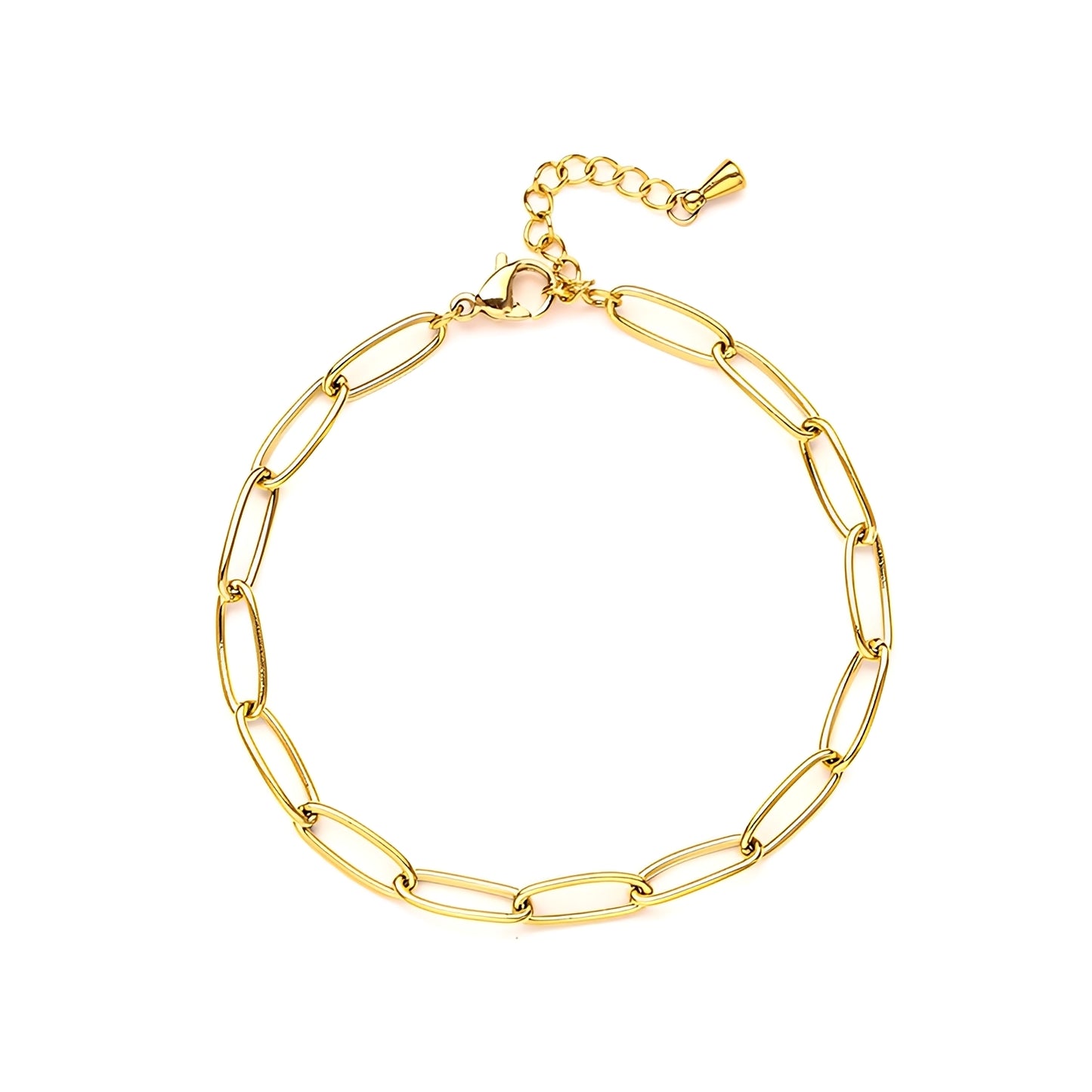 Clara – Pulsera Cadena Ovalada Dorada Elegante