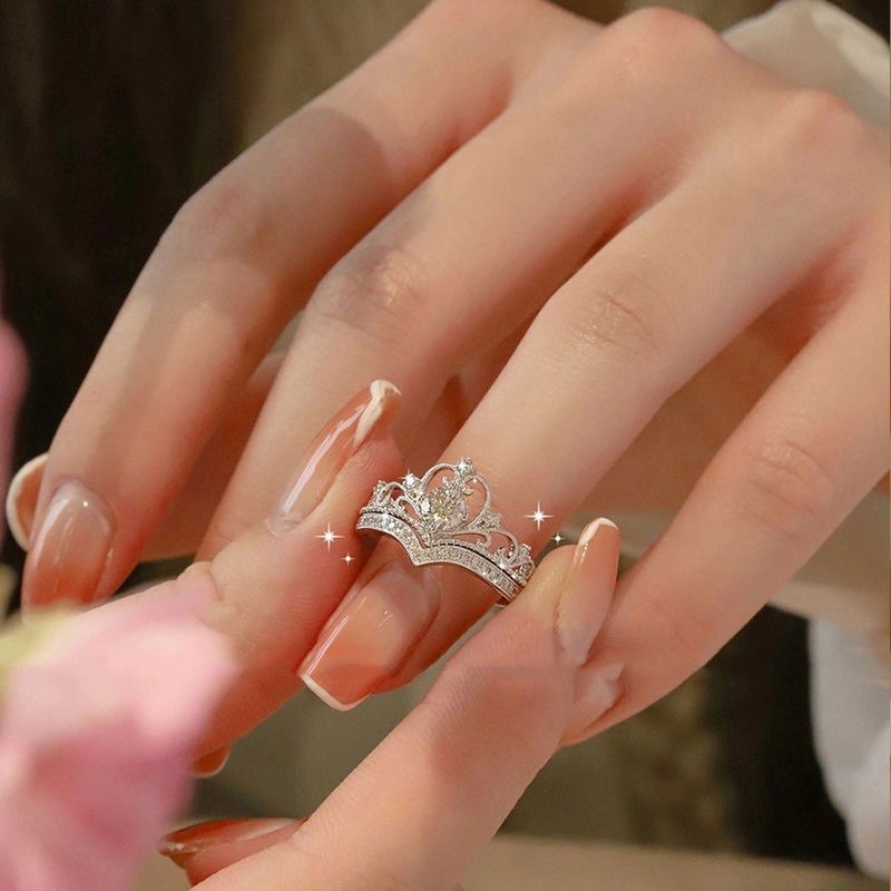 Trisha – Anillos Corona Plata Radiante