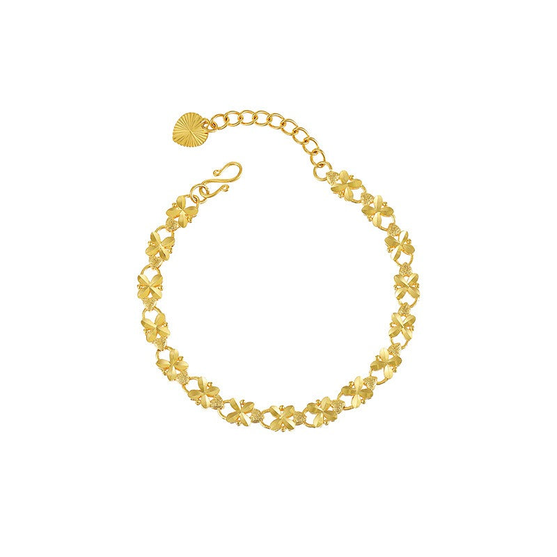 Edith – Pulsera Dorada con Motivo de Margarita