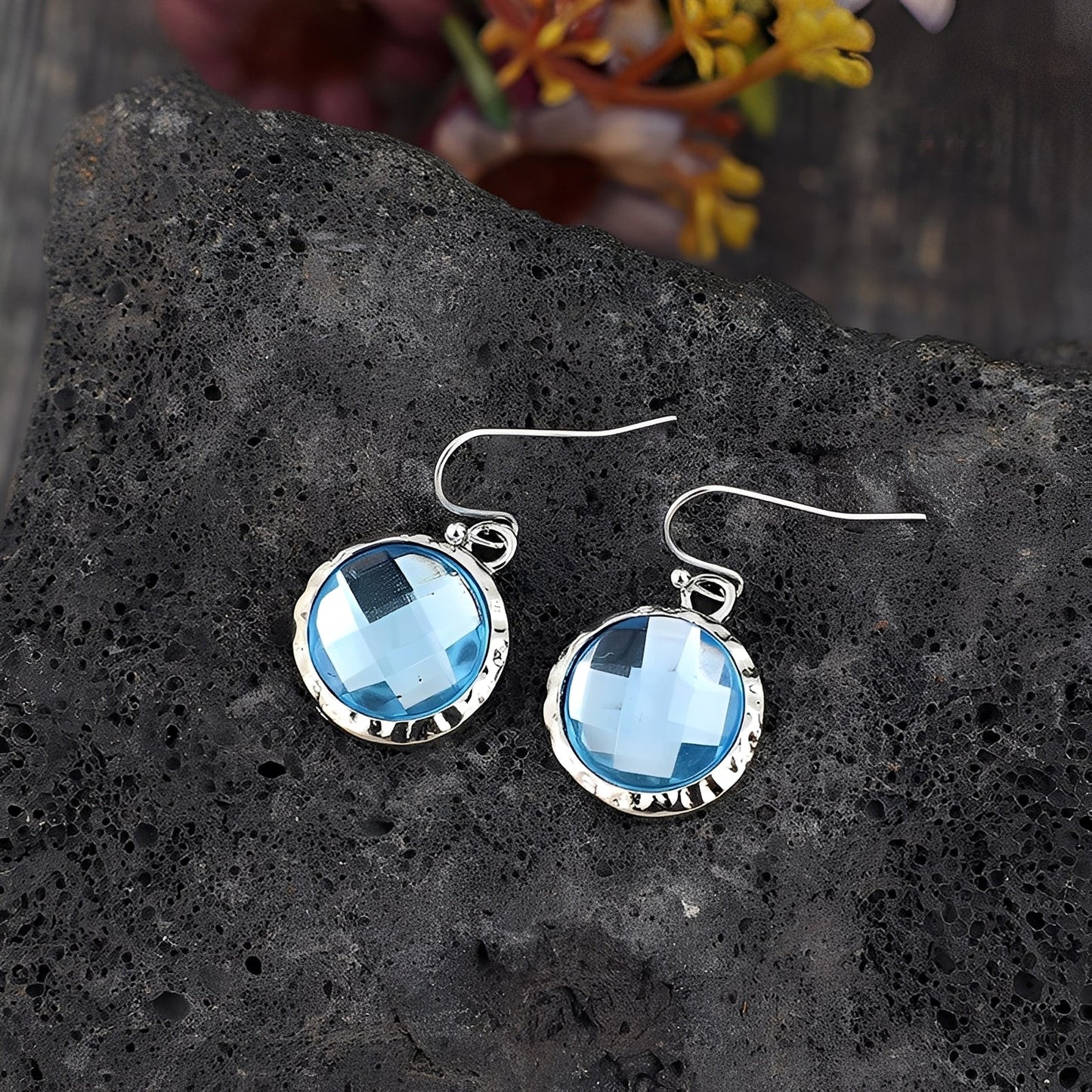 Azura – Pendientes Cristales Azules Vintage