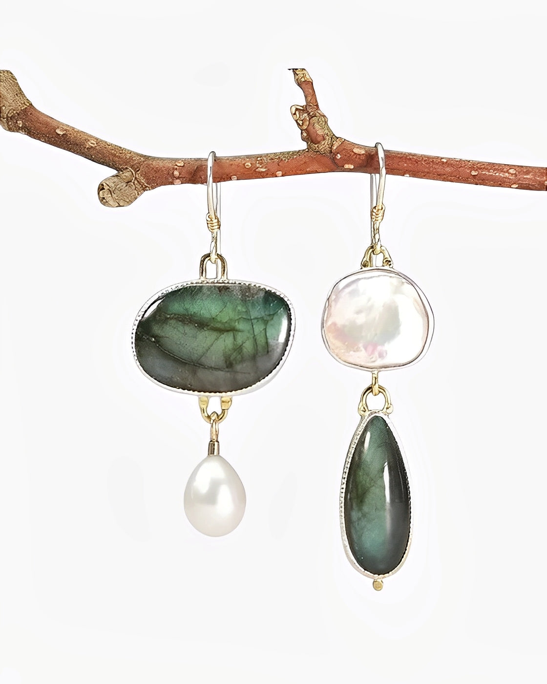Arlena – Pendientes Vintage con Piedras Naturales