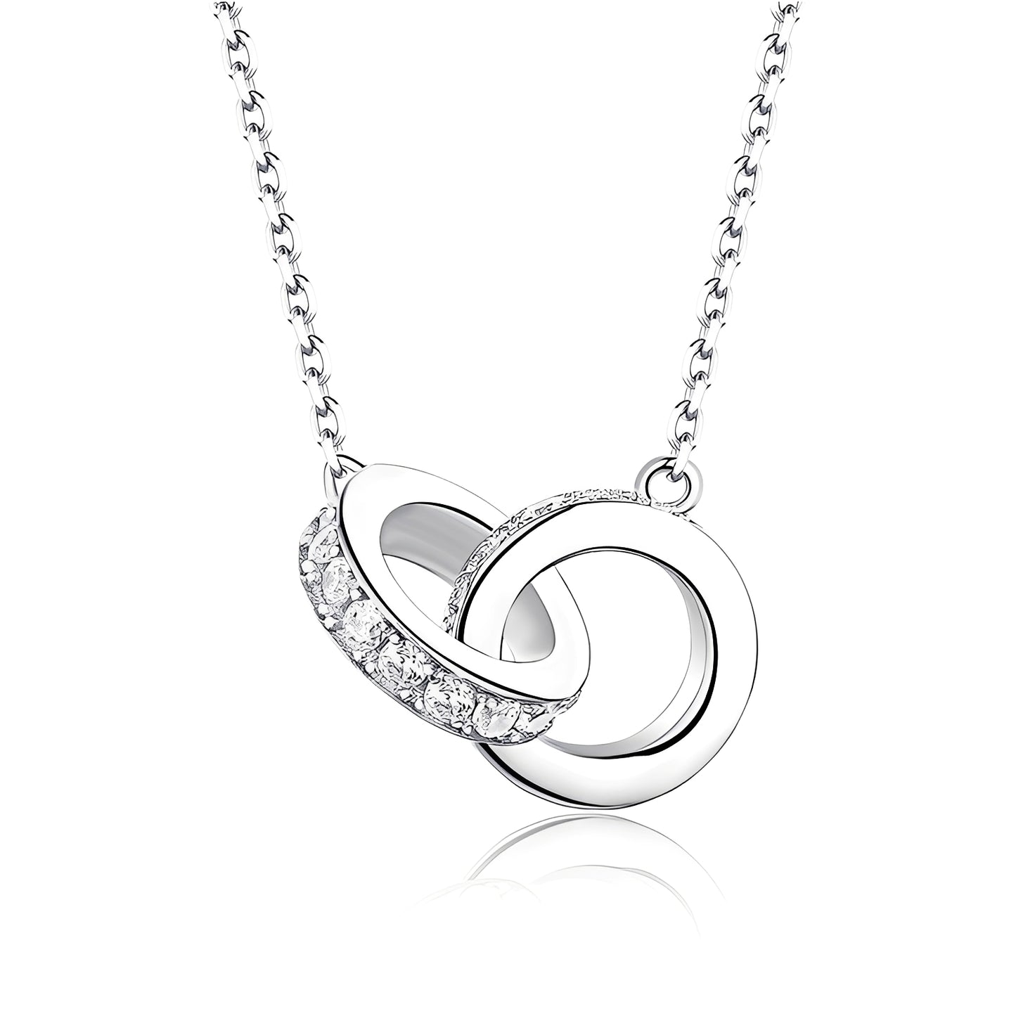 Stella – Collar con Colgante de Doble Anillo Circular Elegante