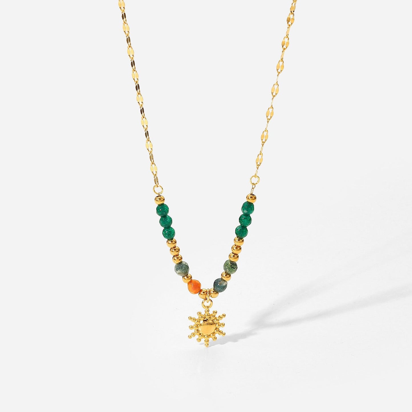 Mindy – Collar Sol Dorado con Piedra Natural