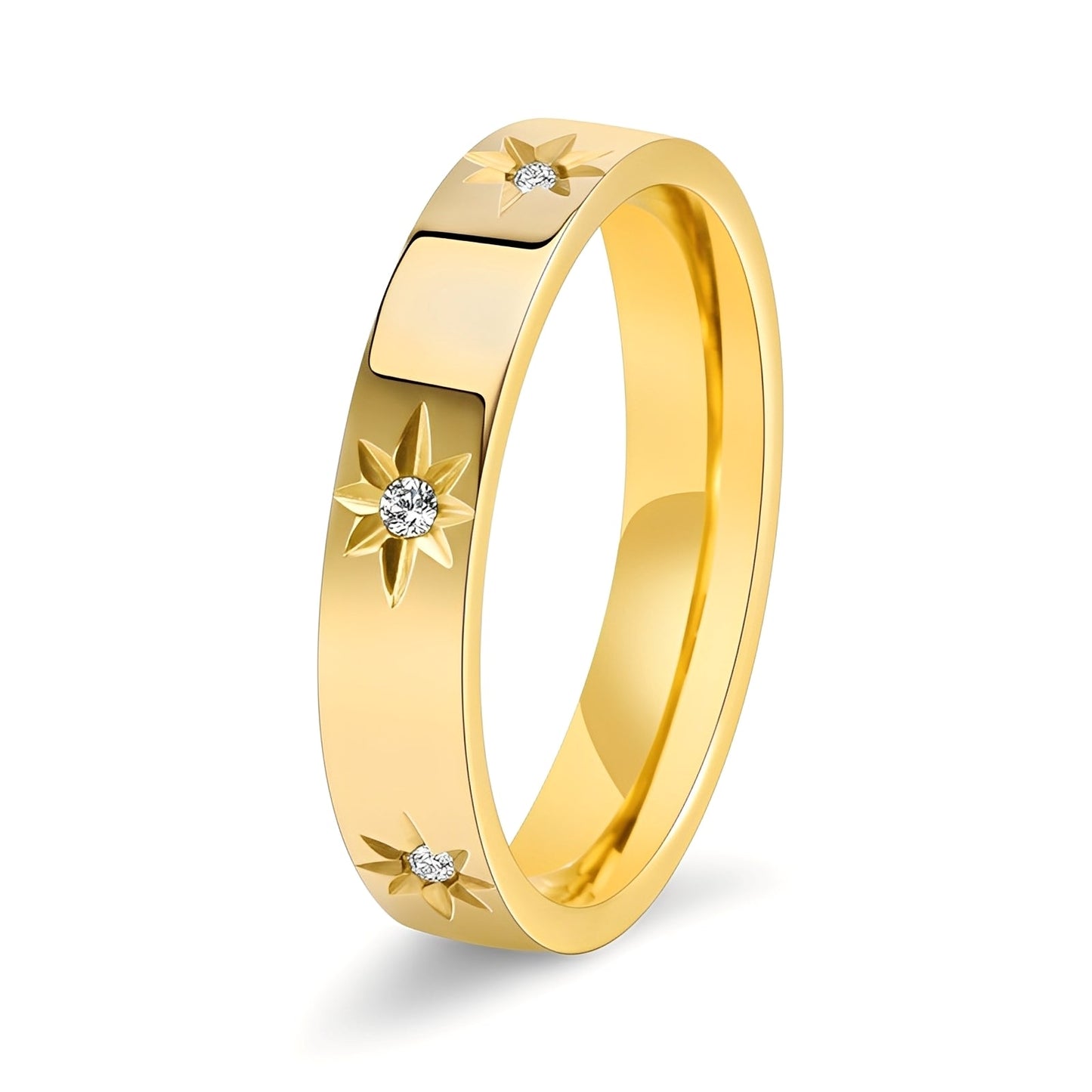 Nova – Anillo Dorado Estrellas Brillantes